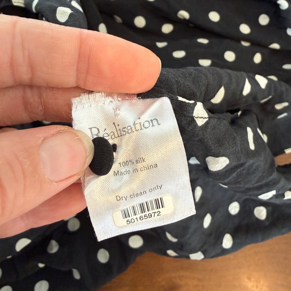 Authentic Realisation Violette Black Polka Dot Wr… - image 5